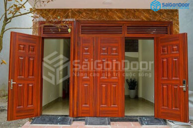 Cửa thép vân gỗ chống cháy