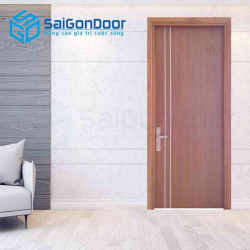 Cửa Gỗ MDF Veneer P1R2 xoan dao 3