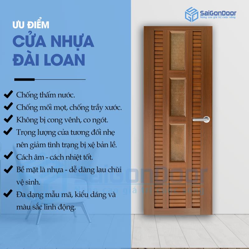 Ưu điểm của cửa nhựa Đài Loanc- SaiGonDoor