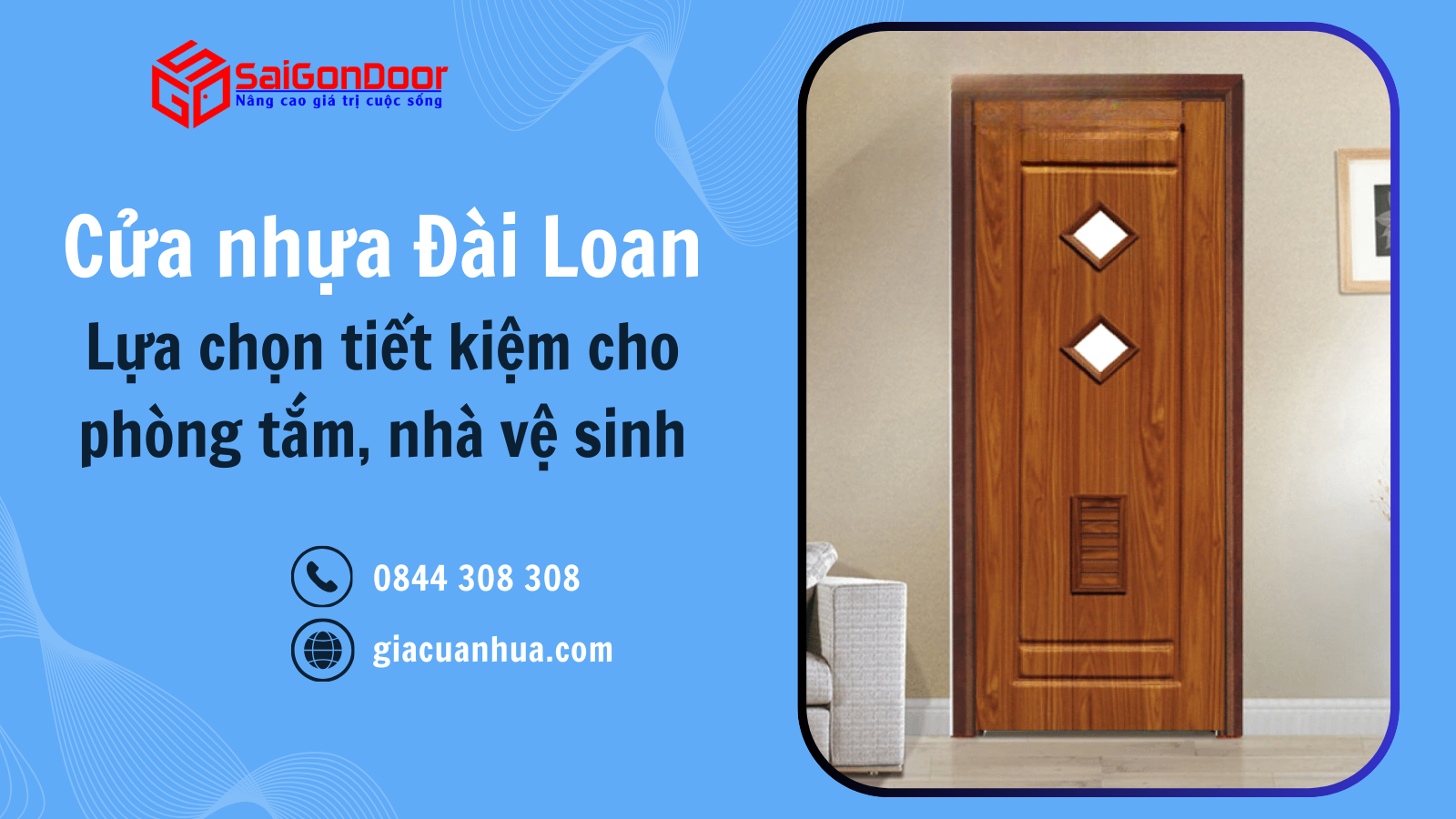 Cửa nhựa Đài Loan – Lựa chọn tiết kiệm cho phòng tắm, nhà vệ sinh