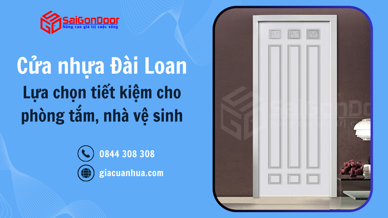 Cửa nhựa Đài Loan – Lựa chọn tiết kiệm cho phòng tắm, nhà vệ sinh