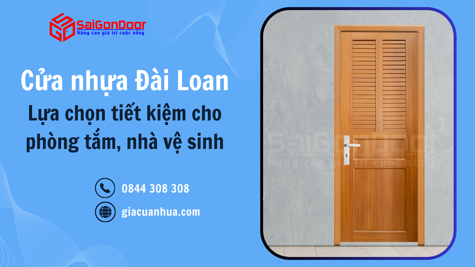 Cửa nhựa Đài Loan – Lựa chọn tiết kiệm cho phòng tắm, nhà vệ sinh