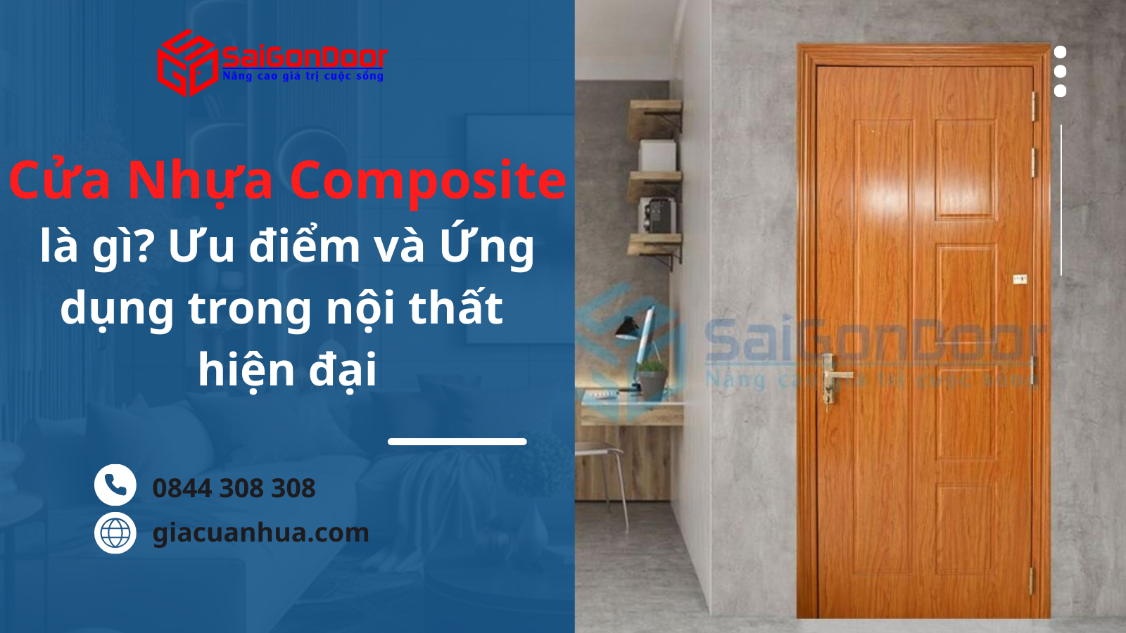 Cửa nhựa Composite là gì? Ưu điểm và Ứng dụng trong Nội thất Hiện đại