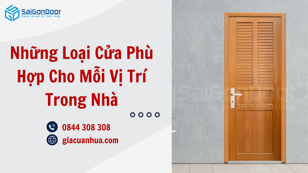 Những Loại Cửa Phù Hợp Cho Mỗi Vị Trí Trong Nhà
