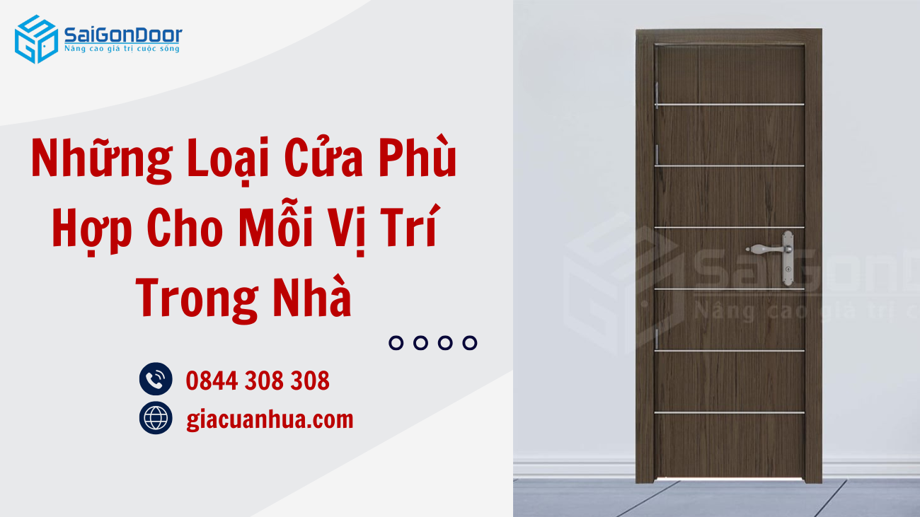 Những Loại Cửa Phù Hợp Cho Mỗi Vị Trí Trong Nhà