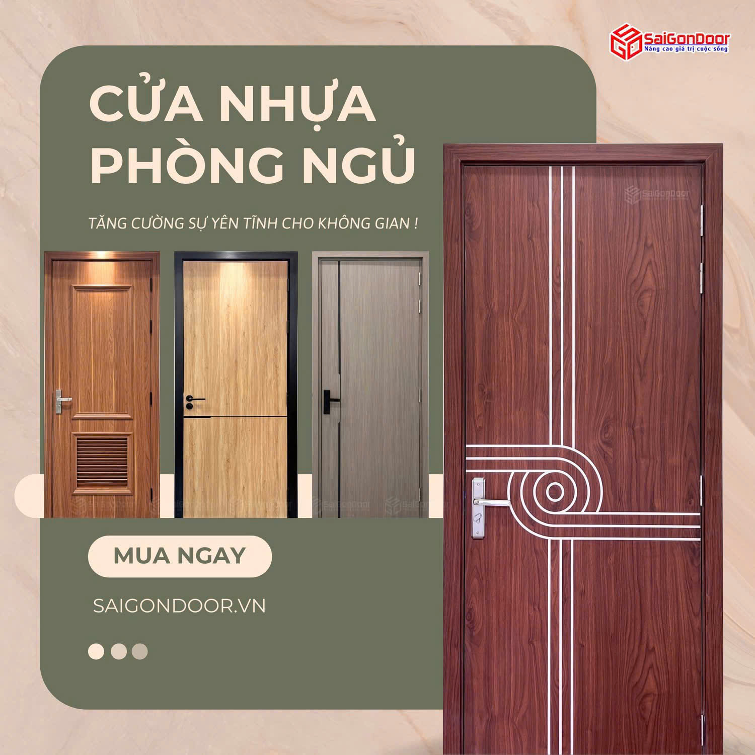 Cửa nhựa phòng ngủ: Bí quyết "thắp lửa" không gian riêng tư và những lựa chọn êm ái nhất