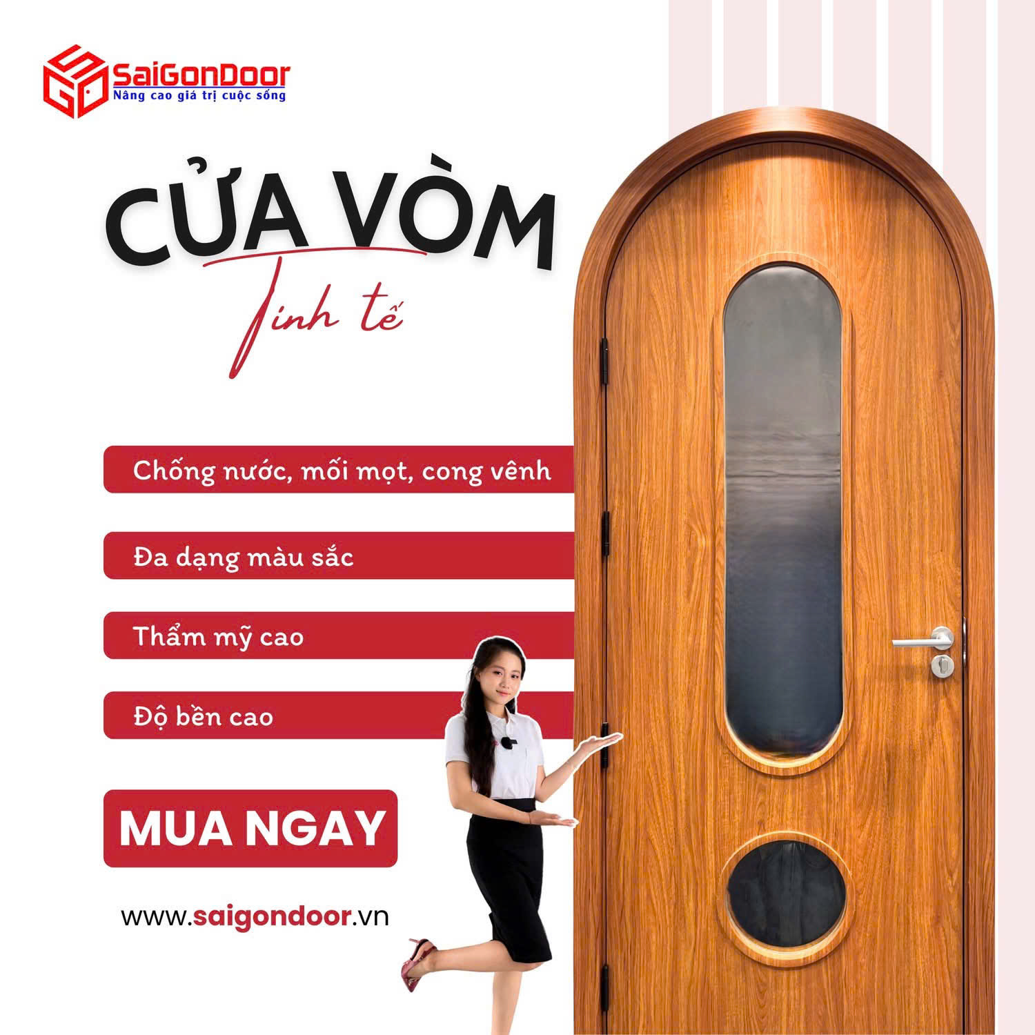 Cửa vòm cong: Xu hướng thiết kế sang trọng và bí quyết lựa chọn tối ưu cho không gian