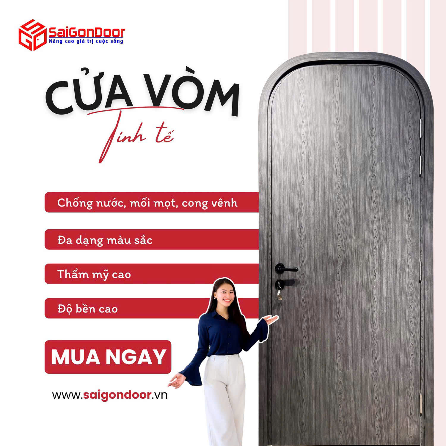 Cửa vòm cong: Xu hướng thiết kế sang trọng và bí quyết lựa chọn tối ưu cho không gian
