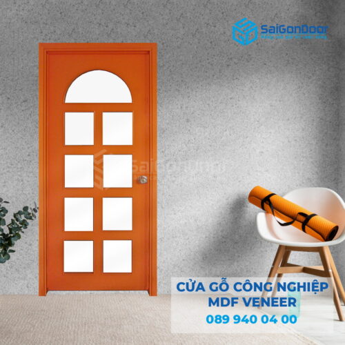 Cửa Gỗ MDF Veneer P1G9 cam-SGD