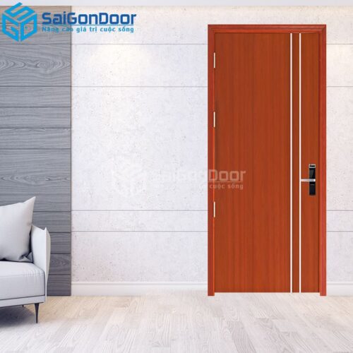 Cửa Gỗ MDF veneer P1R2 Căm Xe 1-MDFV-SGD
