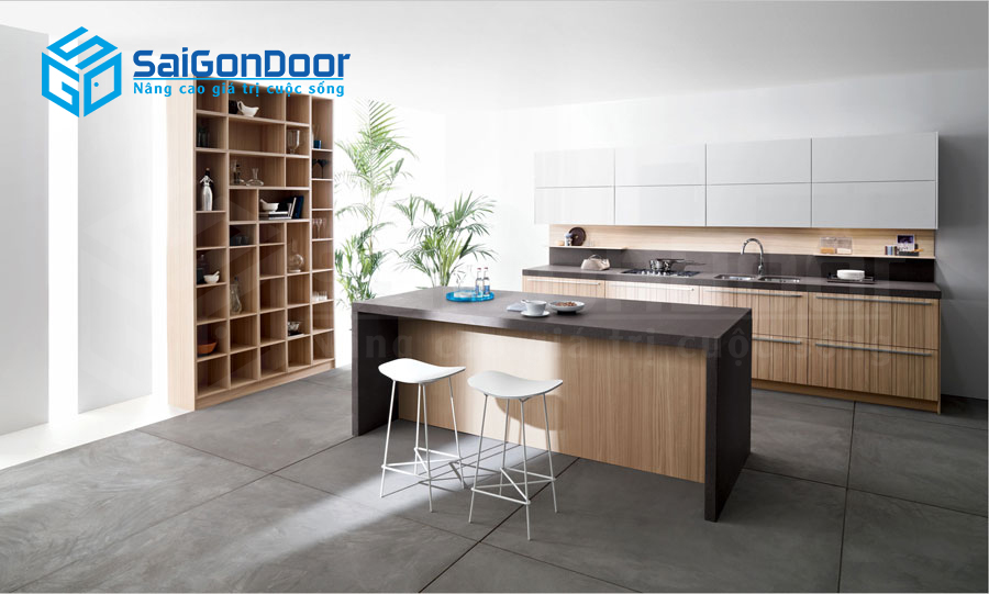 Tận dụng tối đa không gian ánh sáng tự nhiên cho căn phòng bếp