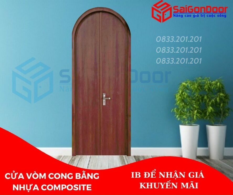 Cửa vòm cong Composite 2 cánh