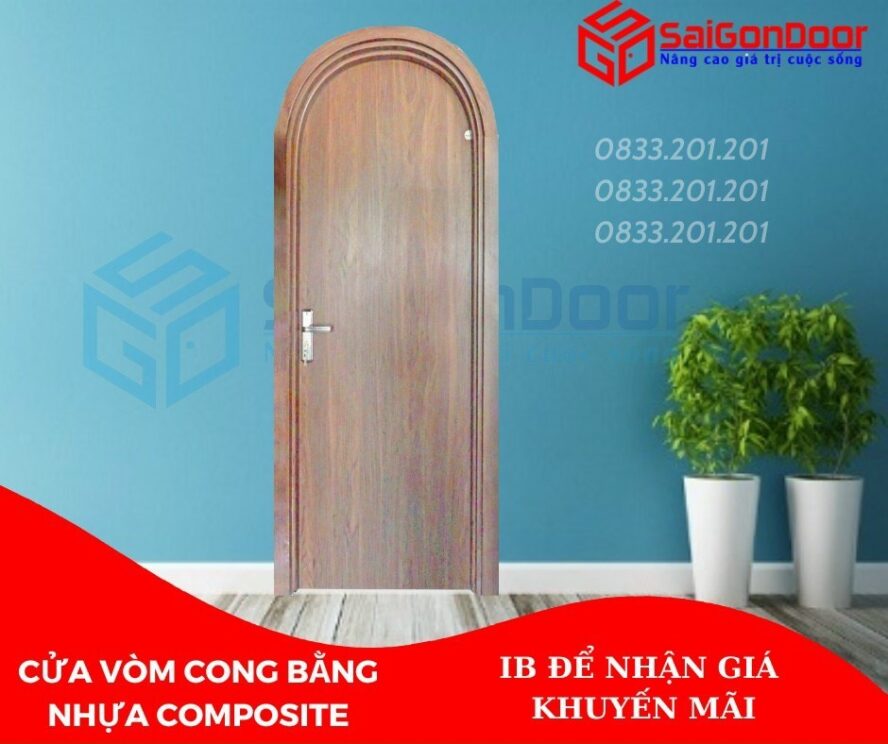 Cửa vòm nhựa gỗ Composite