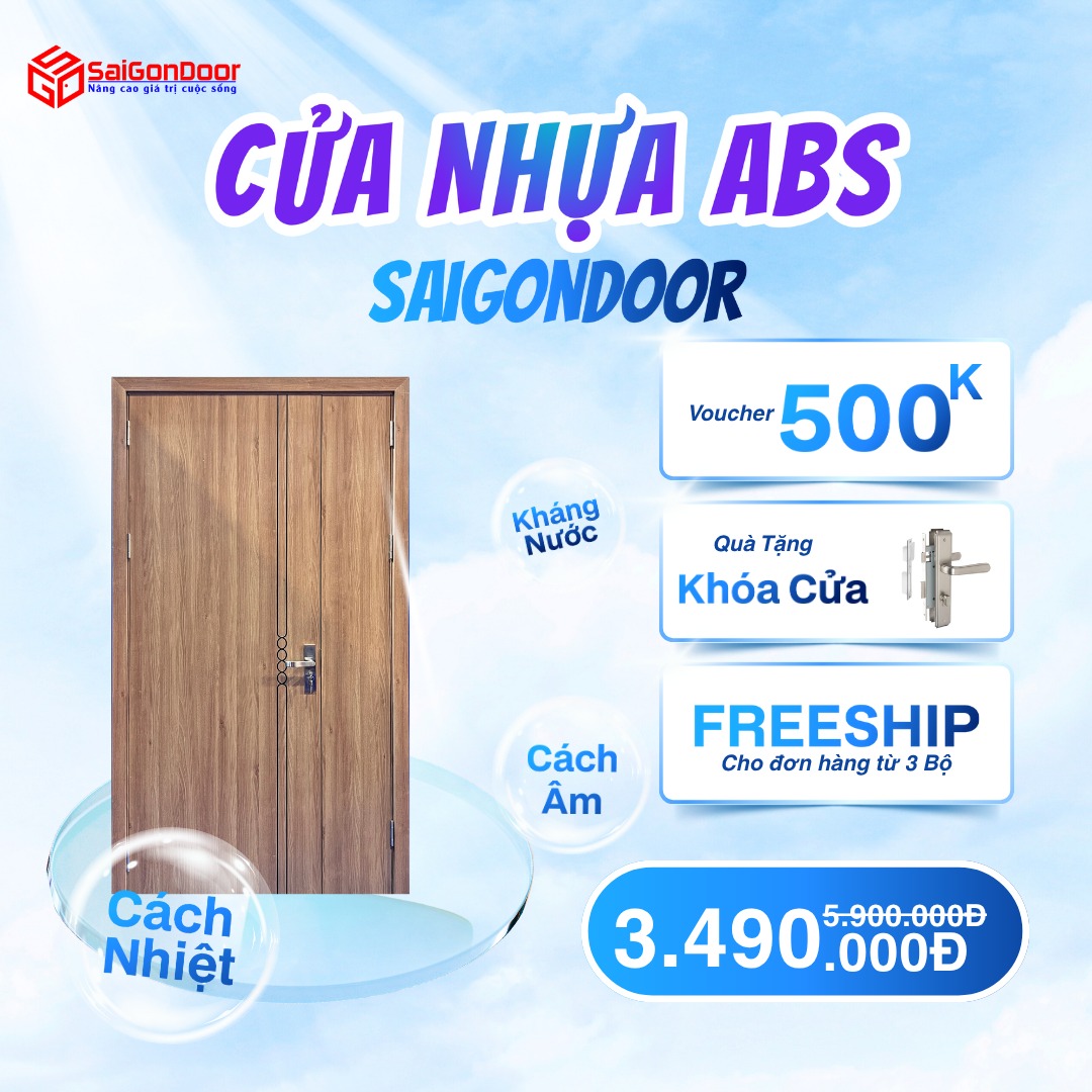 Cửa nhựa ABS Hàn Quốc SaiGonDoor