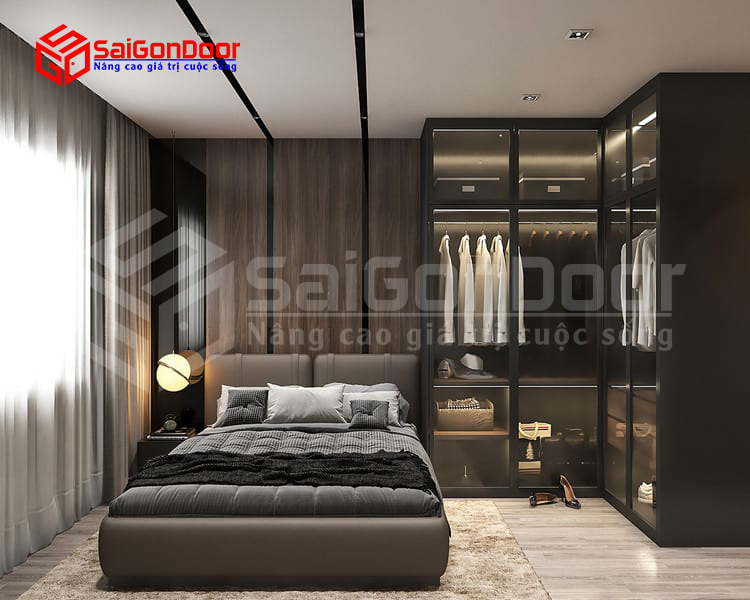 Mẫu thiết kế phòng ngủ bằng gỗ công nghiệp hiện đại