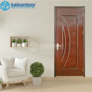 Cửa Gỗ HDF Veneer 1K Căm Xe 2-HDFV-SGD