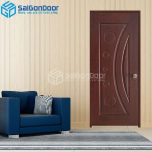 Cửa Gỗ HDF Veneer 1K Căm Xe-HDFV-SGD