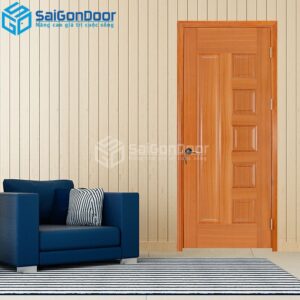 Cửa Gỗ HDF Veneer 6B-sapele 4-HDFV-SGD