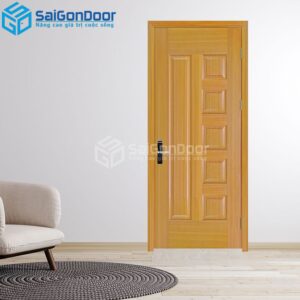 Cửa Gỗ HDF Veneer 6B-sapele 6-HDFV-SGD