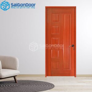 Cửa Gỗ HDF Veneer 6B-Xoan Đào-HDFV-SGD
