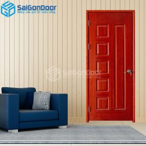 Cửa Gỗ HDF Veneer 6B Xoan Đào 2-HDFV-SGD