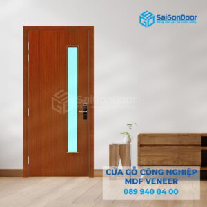 Cửa Gỗ MDF Veneer P1G1 Xoan Đào-SGD