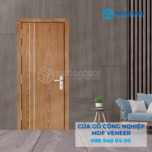 Cửa Gỗ MDF Veneer P1R2 Sồi 2-SGD