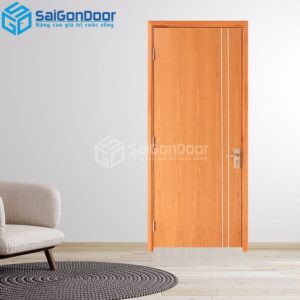 Cửa Gỗ MDF Veneer P1R2-Xoan Đào-MDFM-SGD