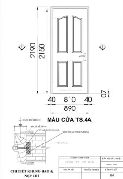 Kích thước cửa gỗ công nghiệp, cửa gỗ chống cháy