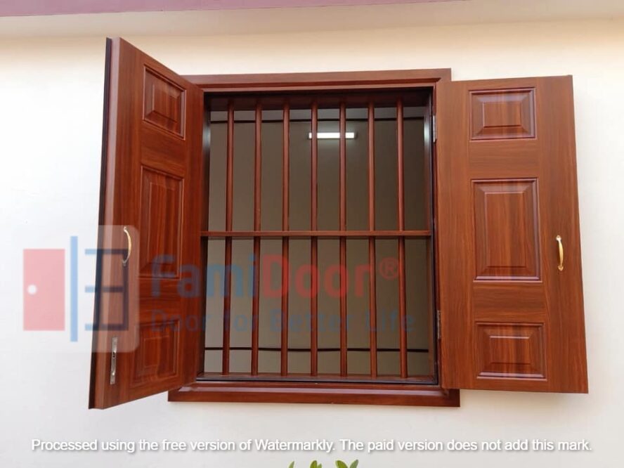 Cửa sổ 2 cánh có song sắt 1 đố
