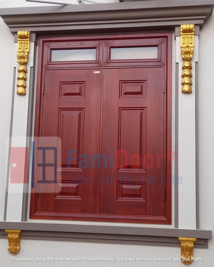 Cửa sổ 2 cánh đều có ô fix kính