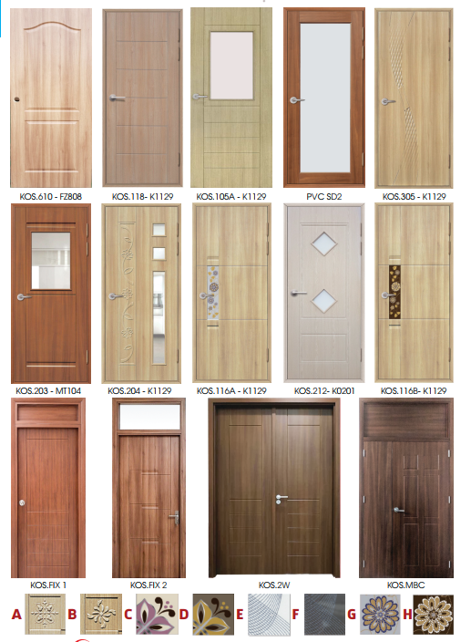 Mẫu cửa nhựa ABS Hàn Quốc