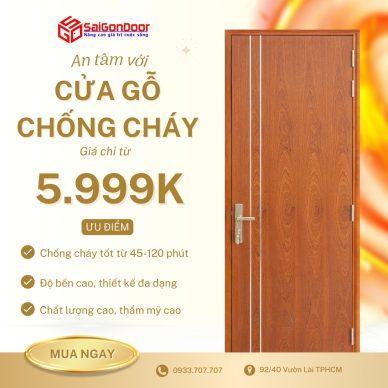 An toàn với cửa gỗ chống cháy SaiGonDoor