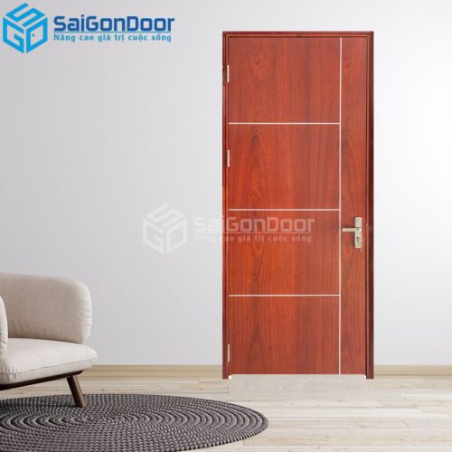 Cửa Gỗ Chống Cháy MDF Veneer P1R4 Căm Xe-a-SGD