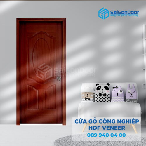 Cửa Gỗ Công Nghiệp HDF Veneer 3A Căm Xe-SGD