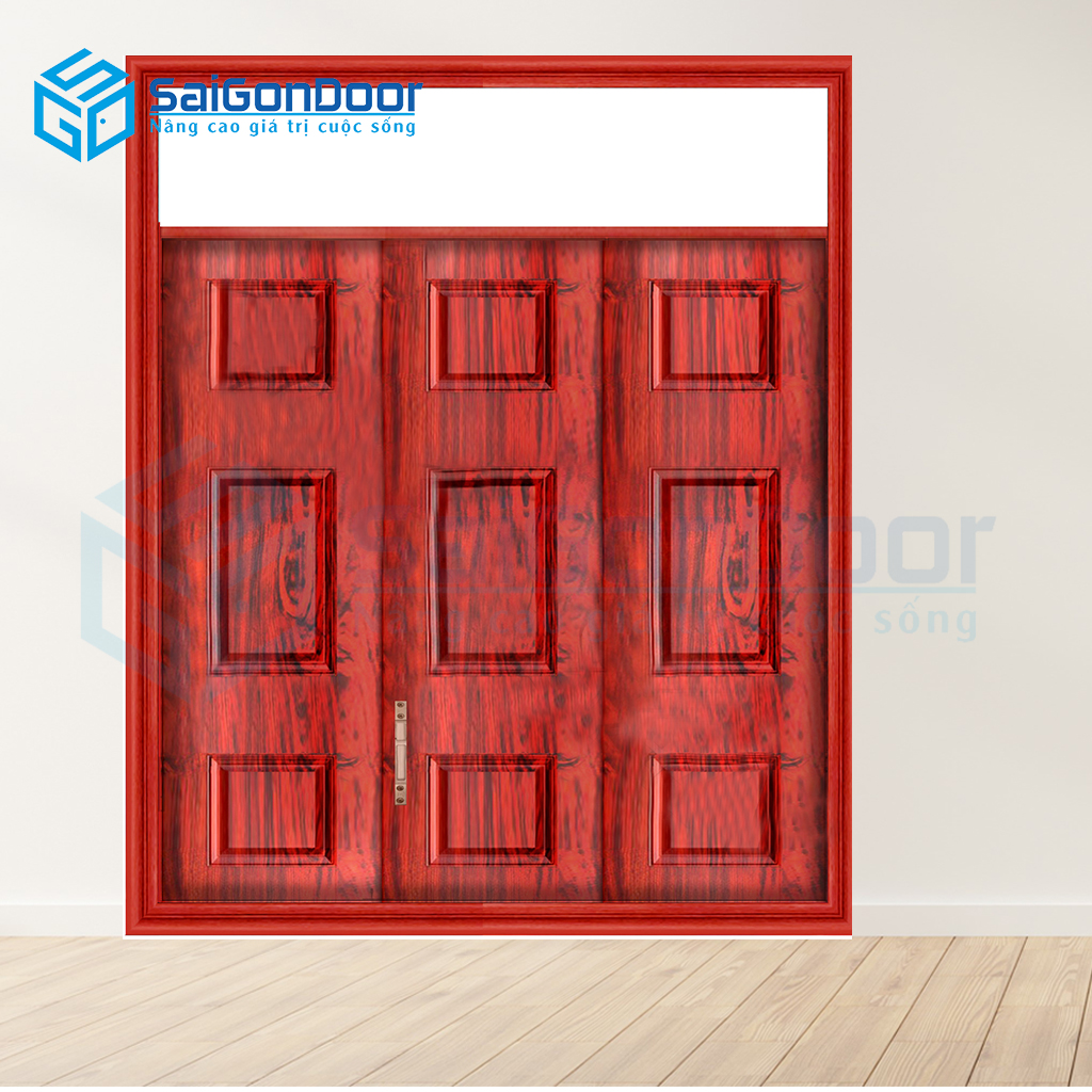Cửa thép vân gỗ được sản xuất hoàn chỉnh gồm 11 bước