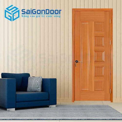 Cửa Gỗ HDF Veneer 6B sapele 4