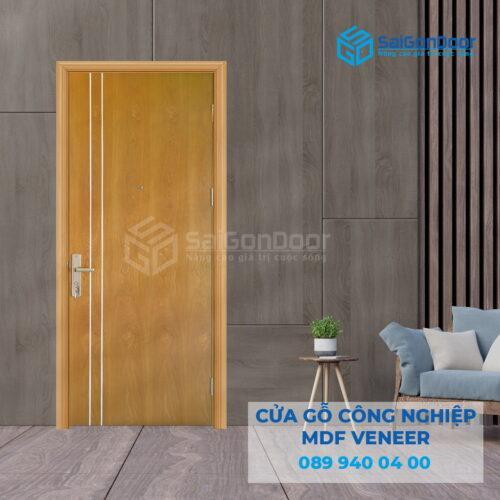 Cửa Gỗ MDF Veneer P1R2 Sồi 1-SGD