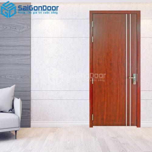 Cửa Gỗ MDF veneer P1R2 Căm Xe 2-MDFV-SGD