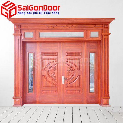 Cửa Thép Vân Gỗ SGD-KM.TVG-4C.2