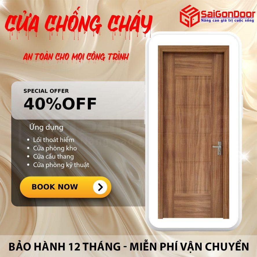 Các dòng cửa chống cháy bán chạy nhất tại SaiGonDoor 2