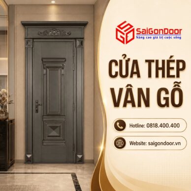 Cửa thép vân gỗ tại Tiền Giang – Giải pháp cửa bền đẹp cho nhà ở hiện đại 4