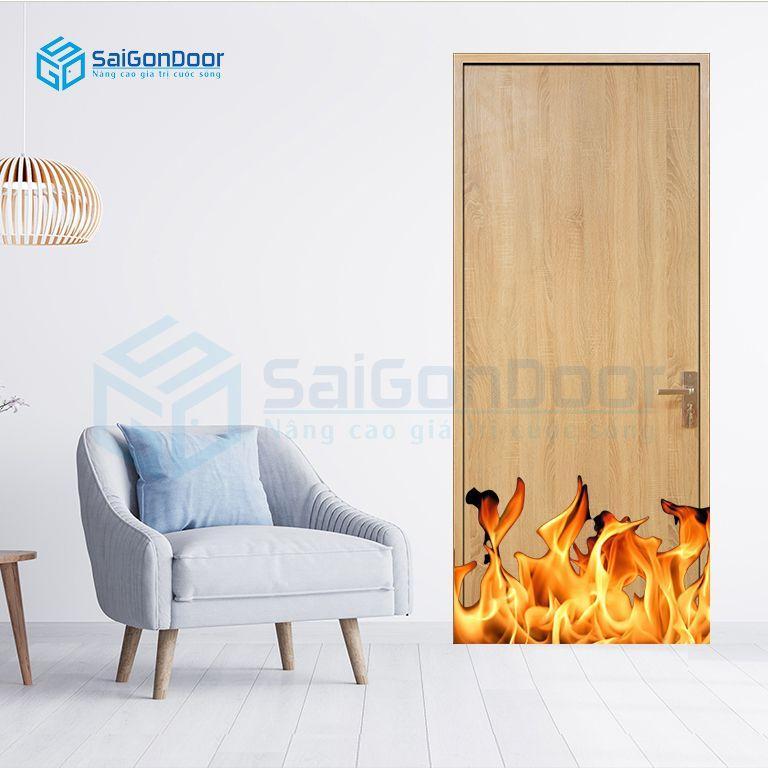 Cửa gỗ công nghiệp MDF Laminate ngăn cháy