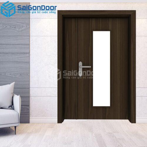 Cửa Gỗ HDF Laminate 2P1G1s-MDFL-SGD