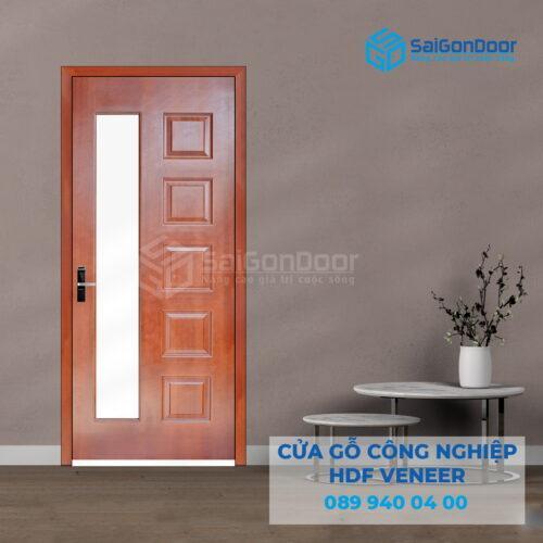 Cửa Gỗ HDF Veneer 6GL-Căm Xe 2-SGD
