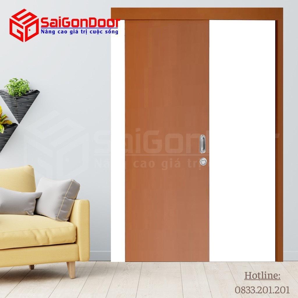 Cửa gỗ HDF Melamine siêu chống ẩm dùng làm cửa nhà vệ sinh Cửa gỗ lùa HDF Melamine siêu chống ẩm dùng làm cửa nhà vệ sinh