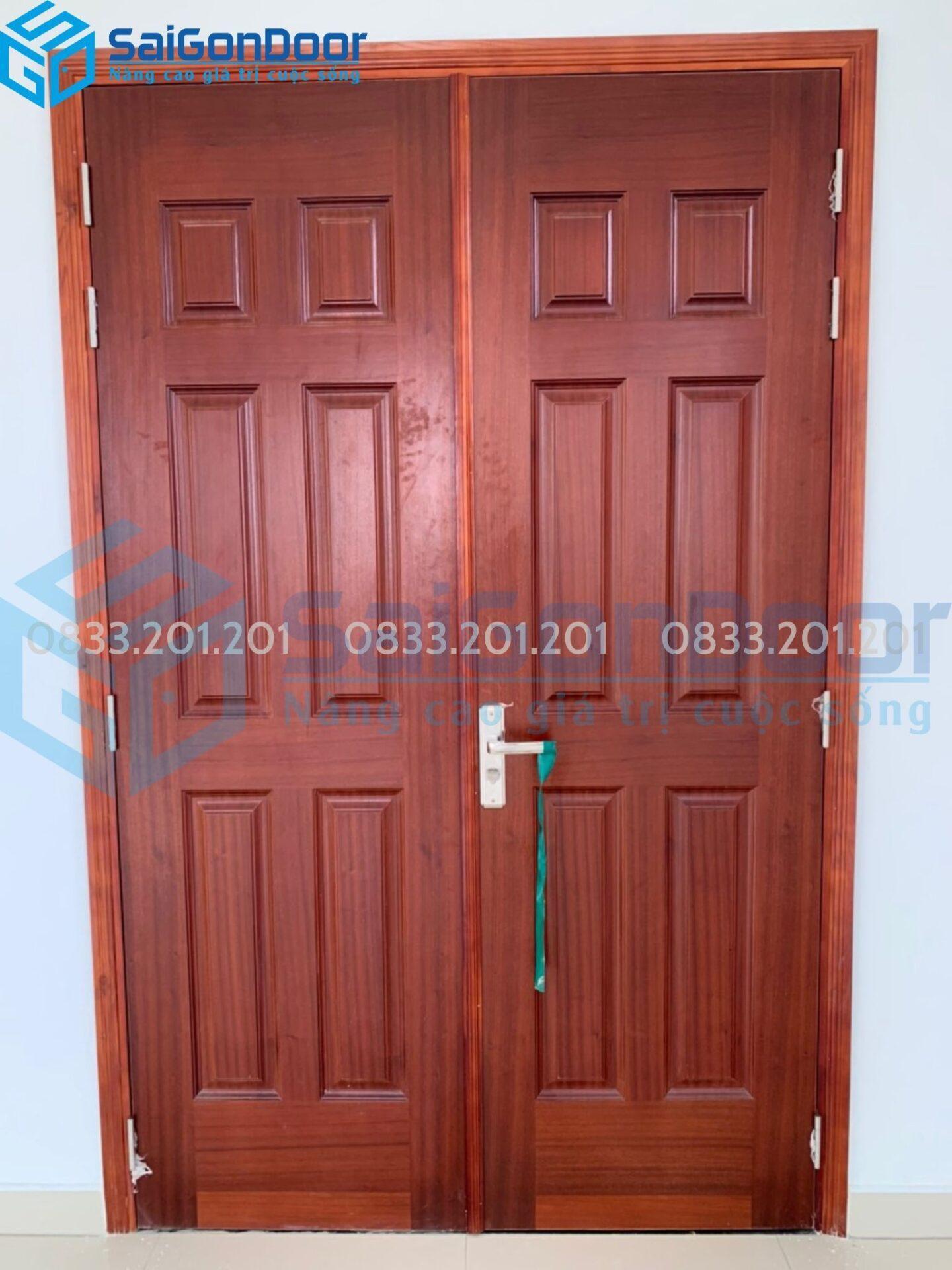 Cửa gỗ 2 cánh HDF Veneer