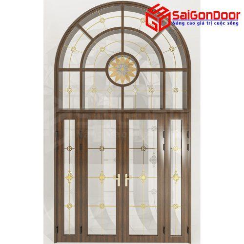 Cửa Nhôm Vân Gỗ SGD-CNVG-12