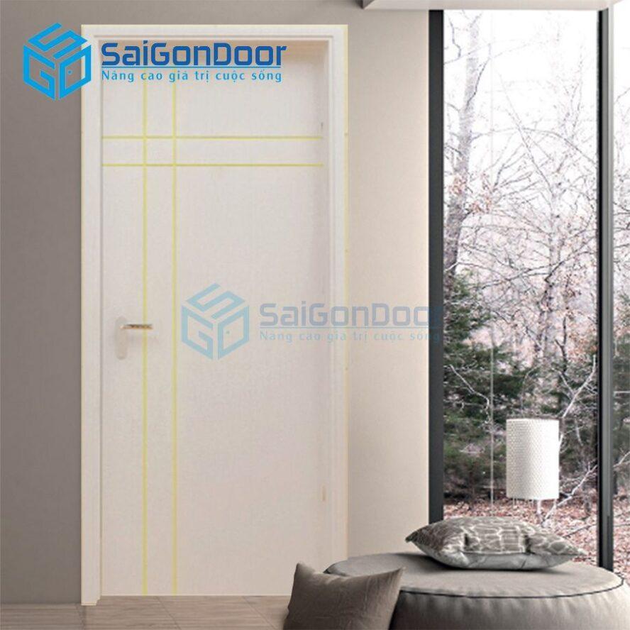 Cửa gỗ công nghiệp MDF sơn màu