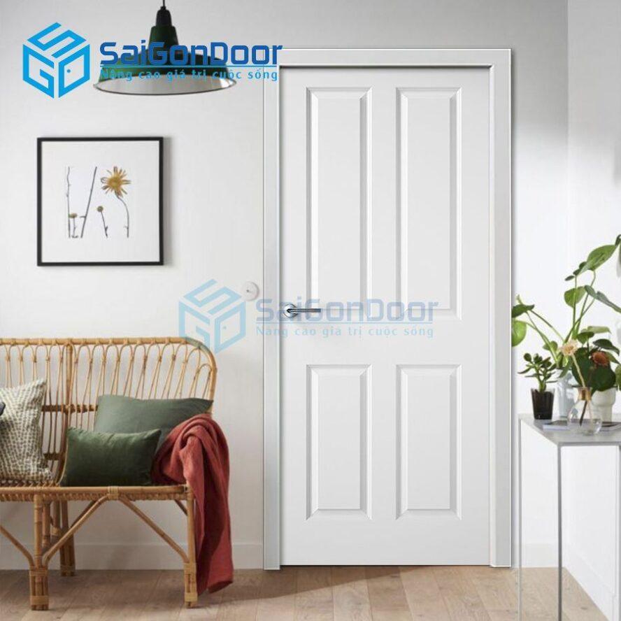 Cửa gỗ công nghiệp HDF sơn màu